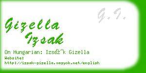 gizella izsak business card